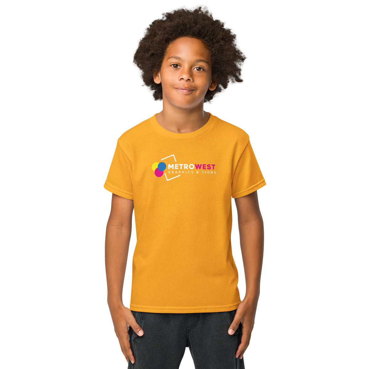 Printed youth sports tee for teams, view 8