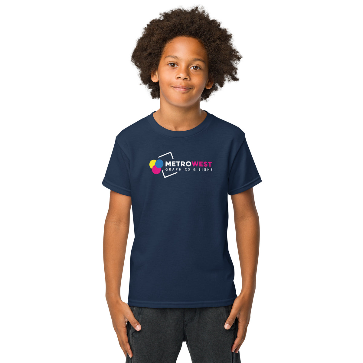 Printed youth sports tee for teams, view 3
