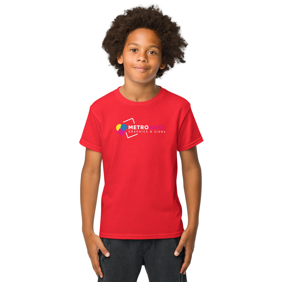 Printed youth sports tee for teams, view 6
