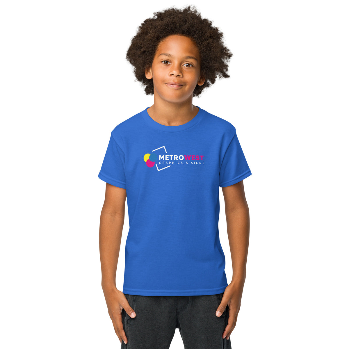 Printed youth sports tee for teams, view 7
