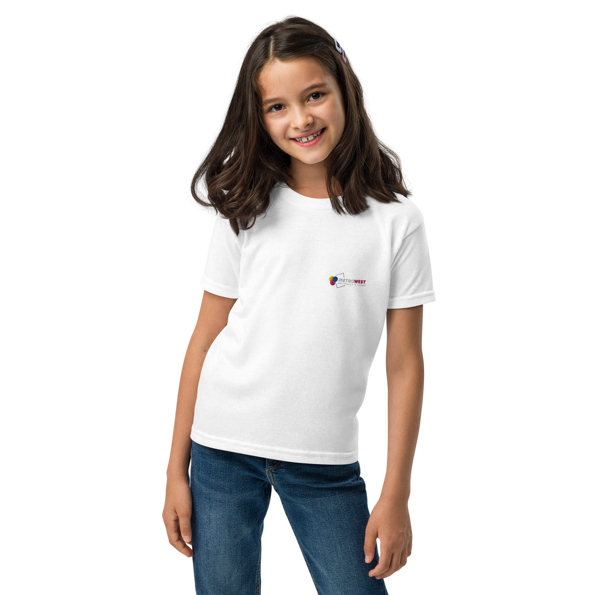 Embroidered youth sports tee for teams, view 10